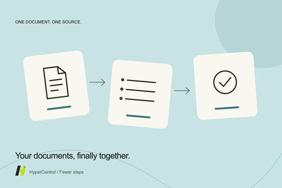 An illustration of receipts grouped in a review table, with one document to check.