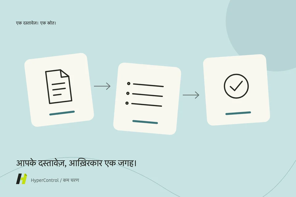 एक समीक्षा तालिका में समूह किए गए रिसेप्शन का एक चित्रण, एक दस्तावेज की जांच करने के लिए।